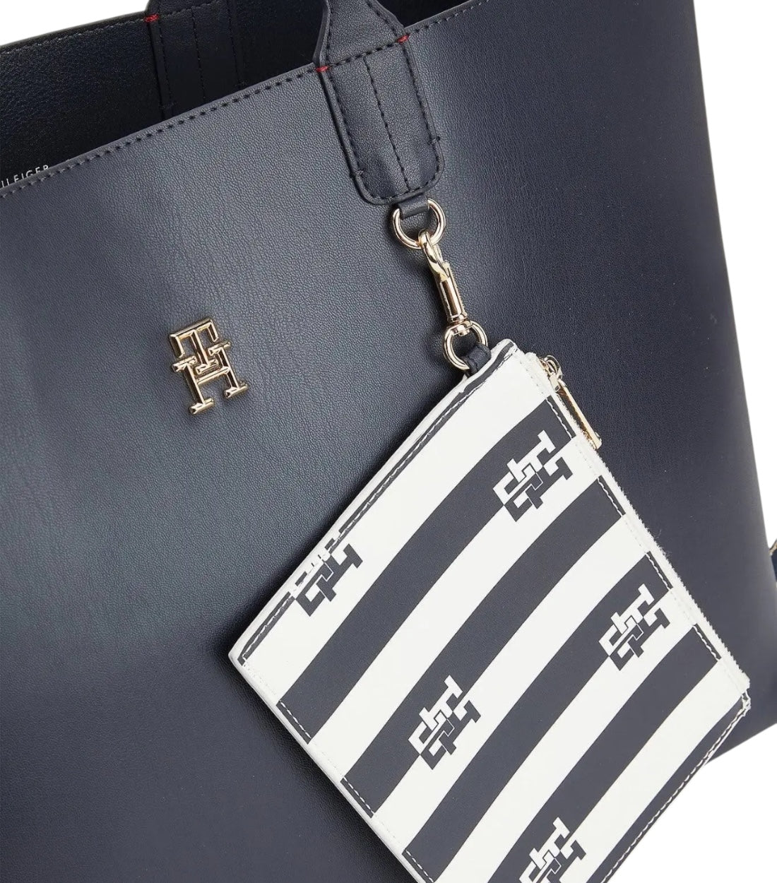 Tommy Hilfiger Luxe Blauw Schoudertasje met Afneembare Pochette