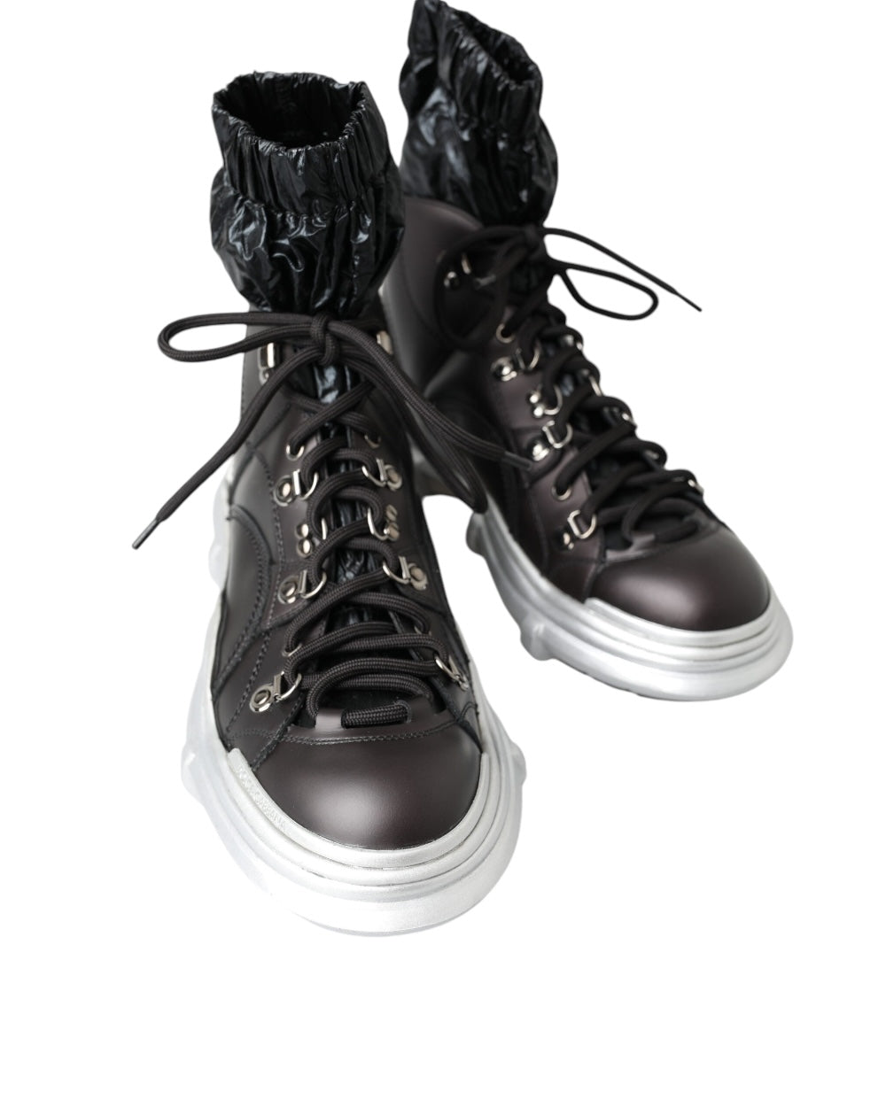 Dolce & Gabbana Zwart Nylon Galileo High Top Sneakers