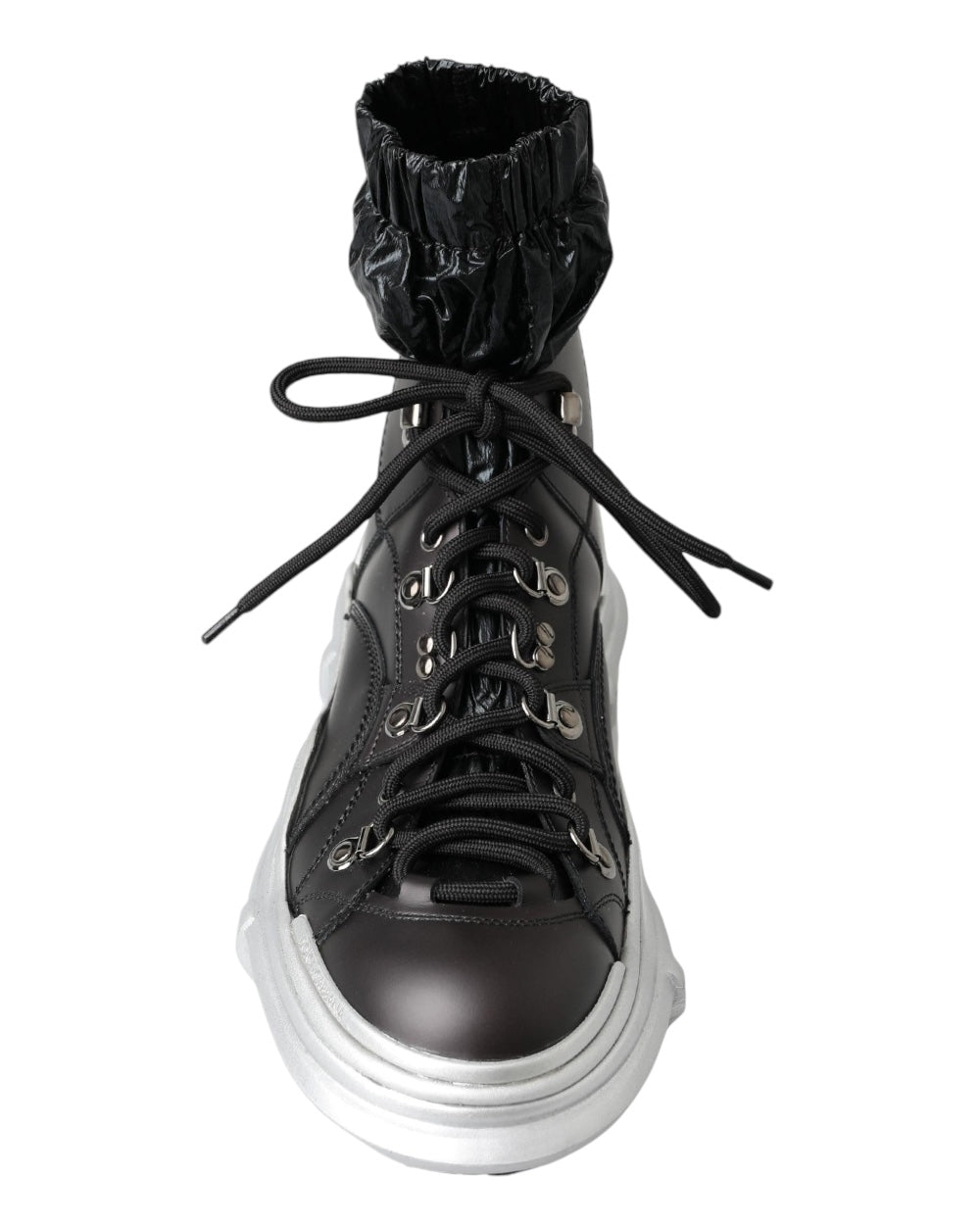 Dolce & Gabbana Zwart Nylon Galileo High Top Sneakers