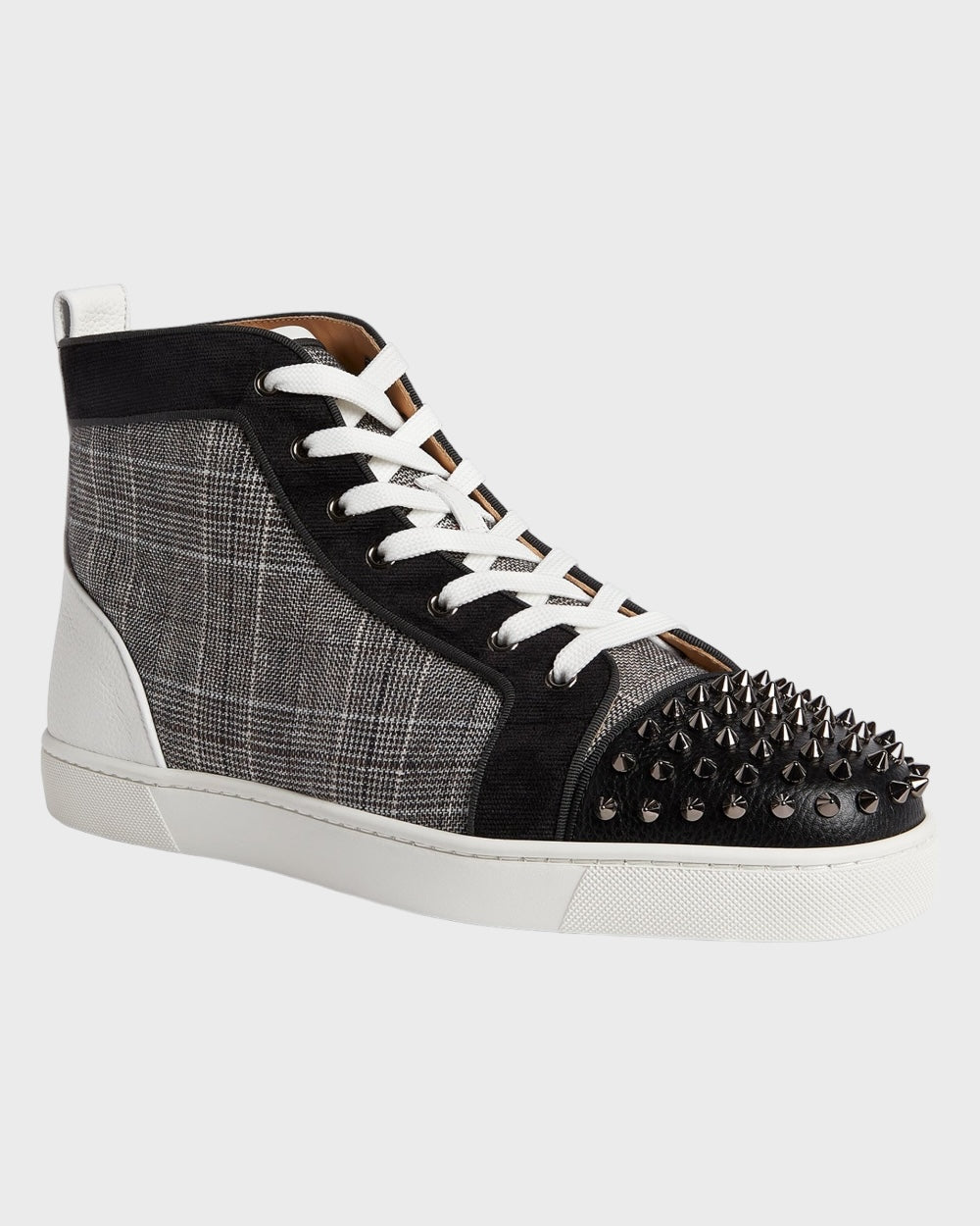 Christian Louboutin Lou Spikes Orlato High Top Sneakers Met Studs