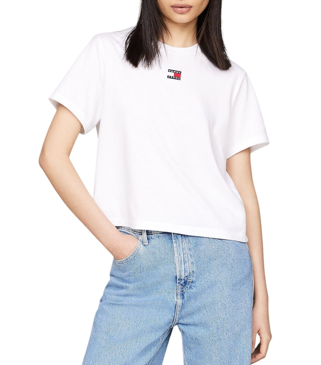 Tommy Hilfiger Jeans Wit Boxy T-shirt Dames