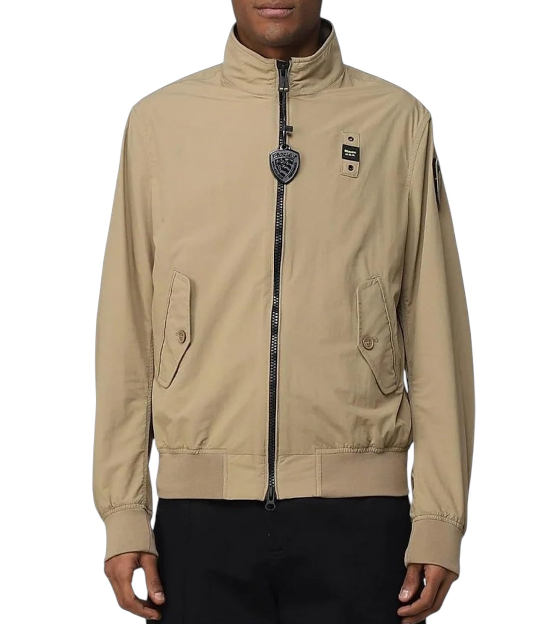 Blauer Beige Tussenjas