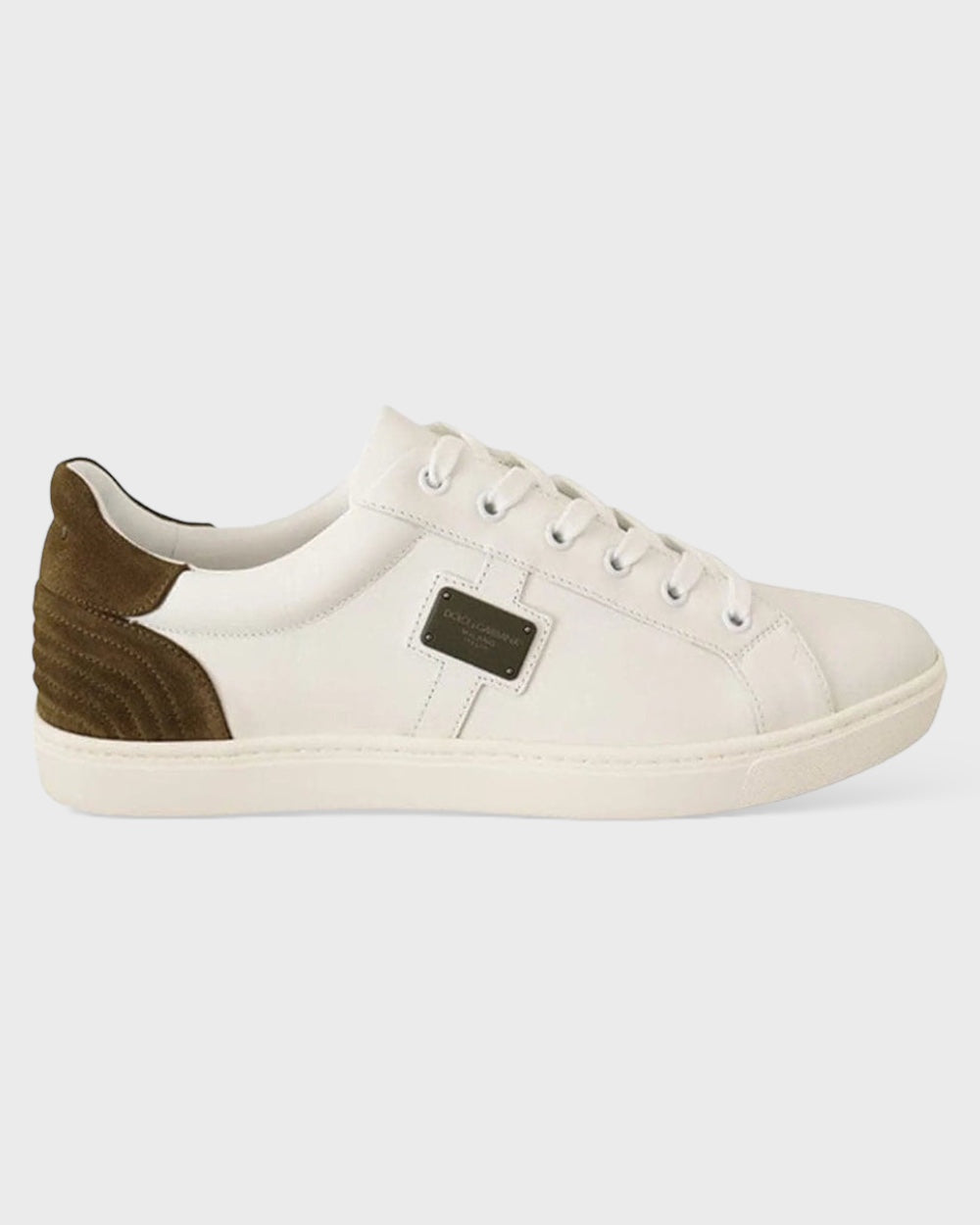 Dolce & Gabbana Wit Suede Leren Sneakers