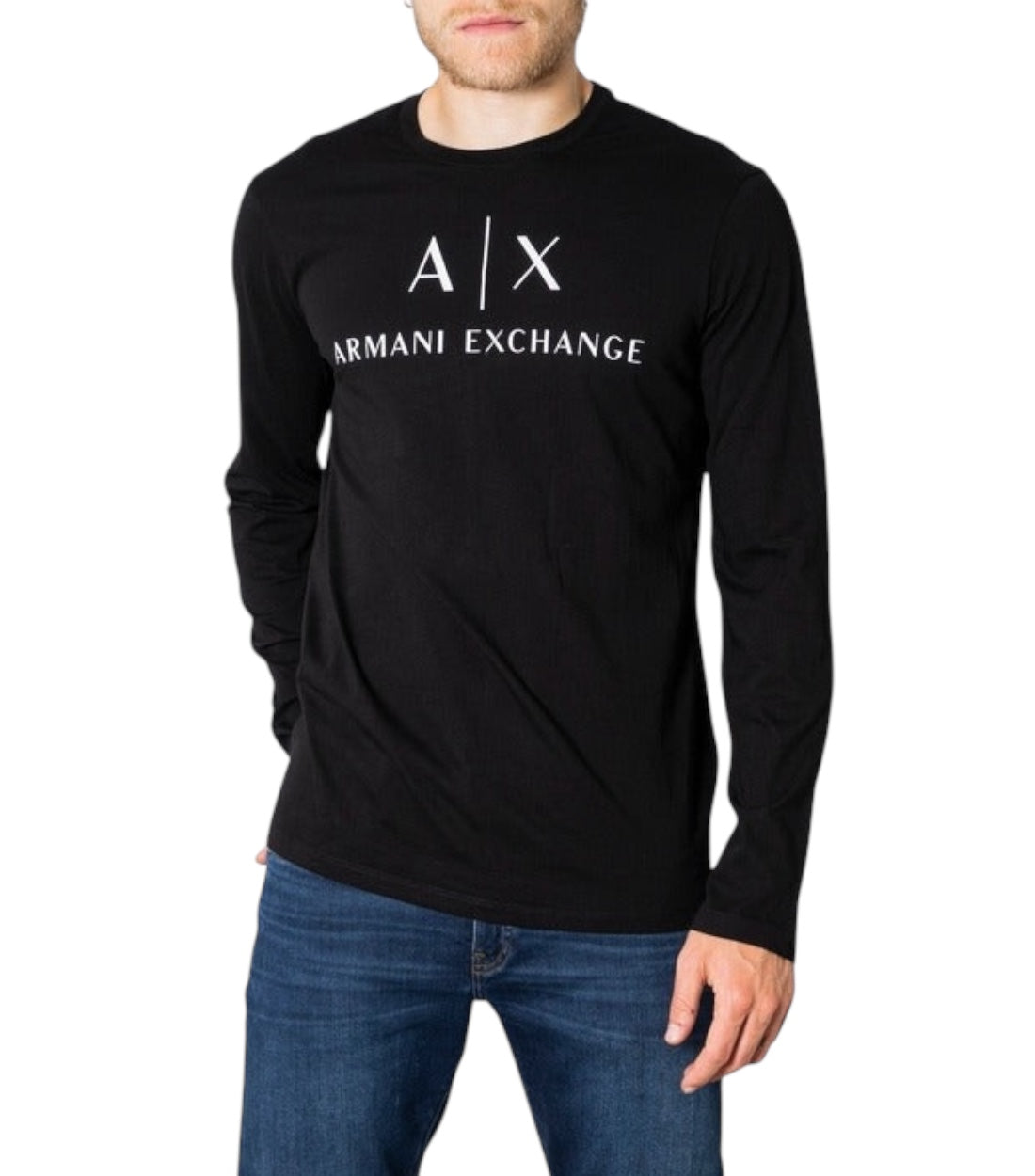 Armani Exchange Zwart Long sleeve T-shirt Met Logo