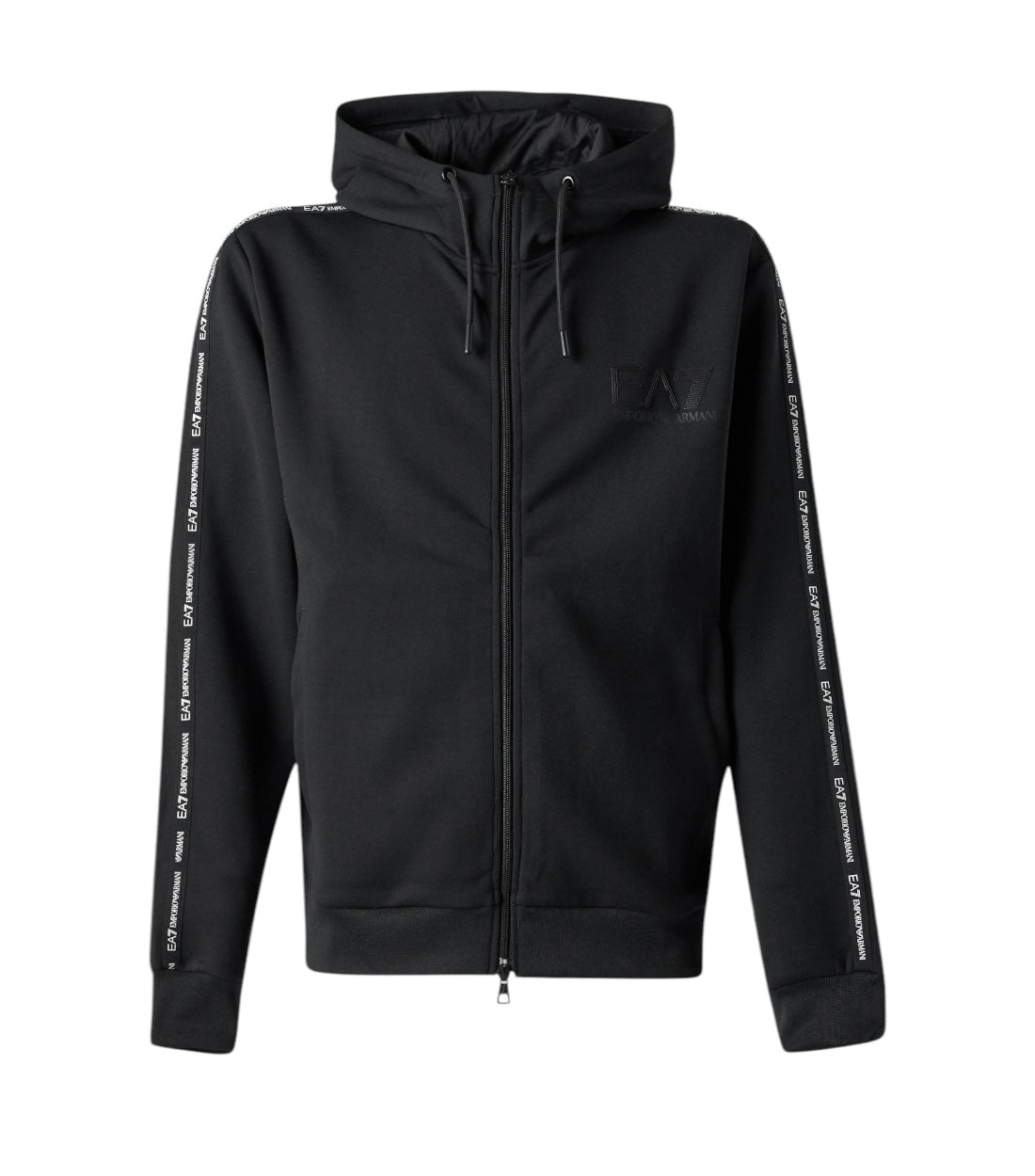 Ea7 Zwart FELPA Zipped Hoodie