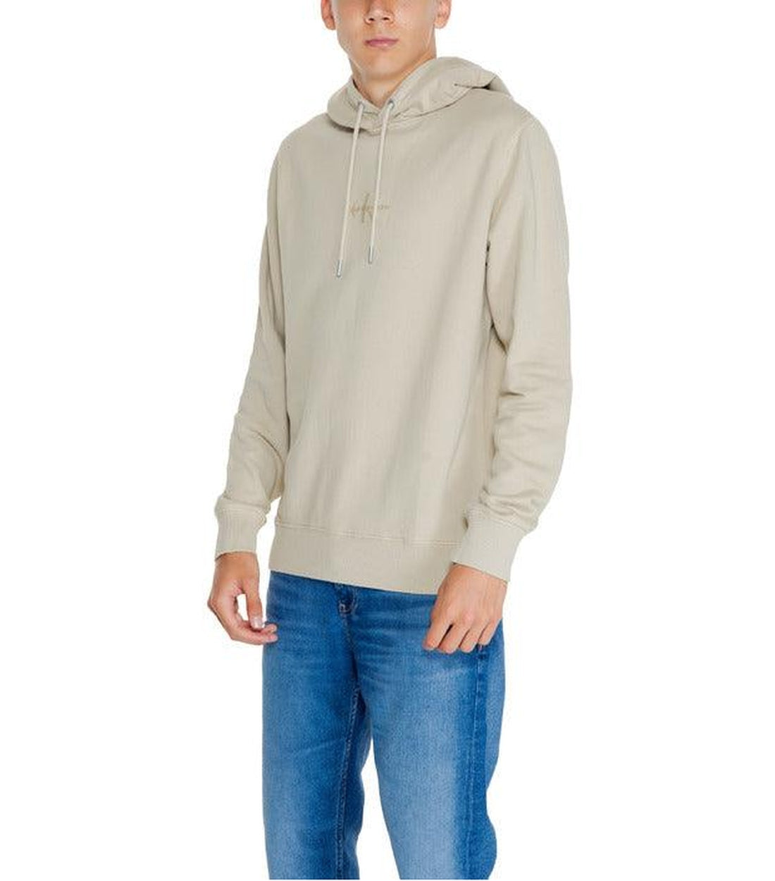 Calvin Klein Jeans Beige Effen Regular Fit Hoodie