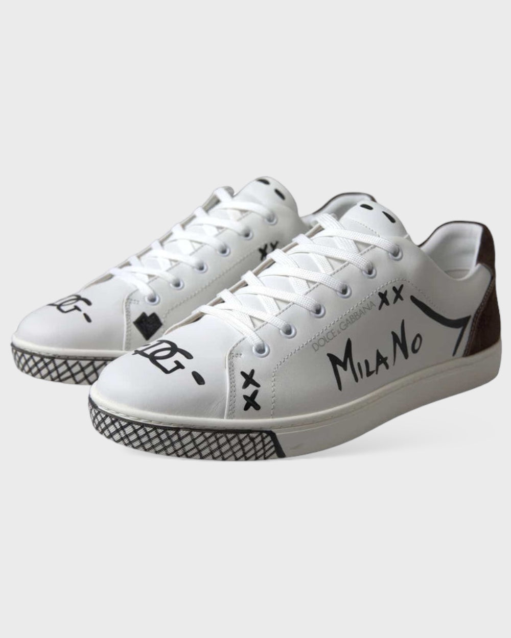 Dolce & Gabbana Wit Leren "Love" Casual Sneakers