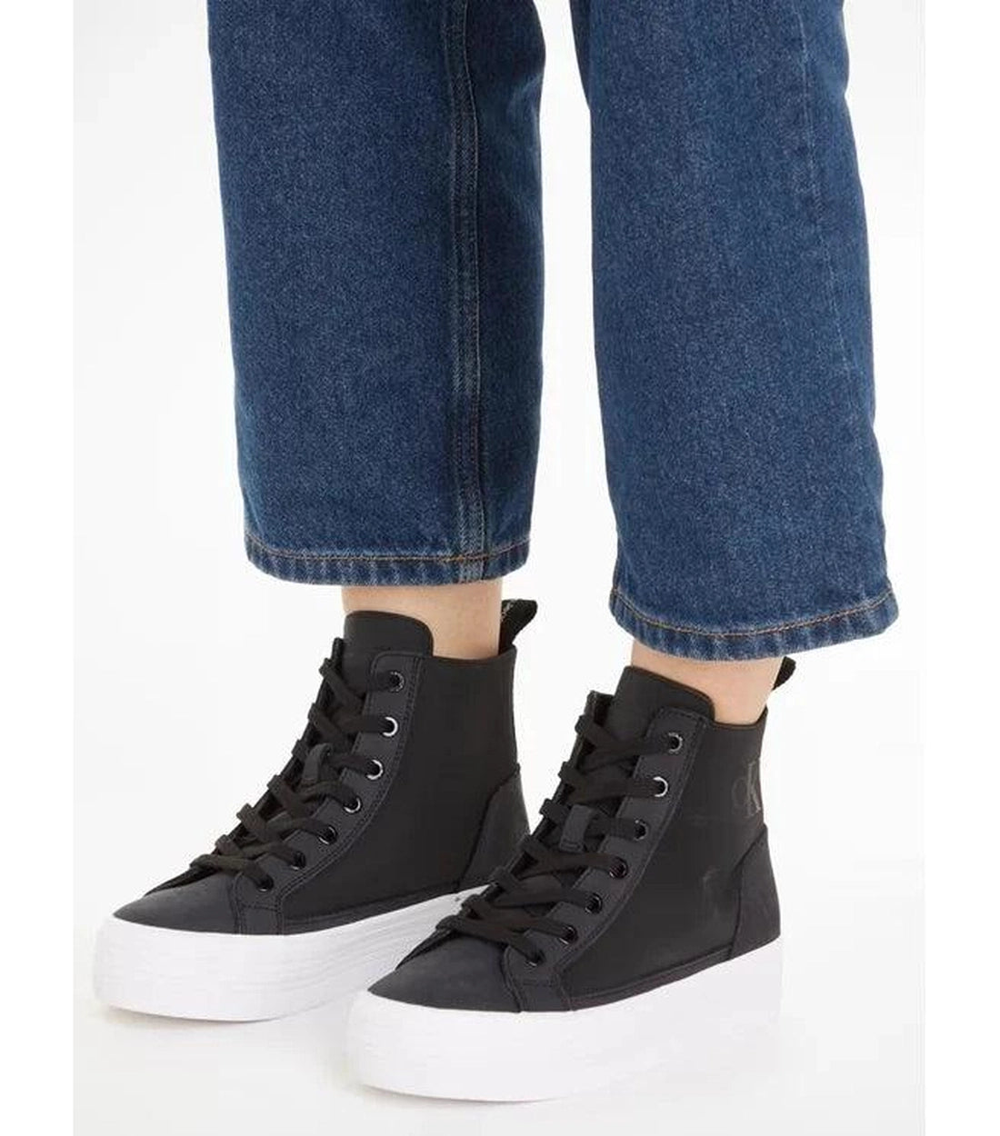 Calvin Klein Jeans Zwart Cup Flatform Dames Sneakers