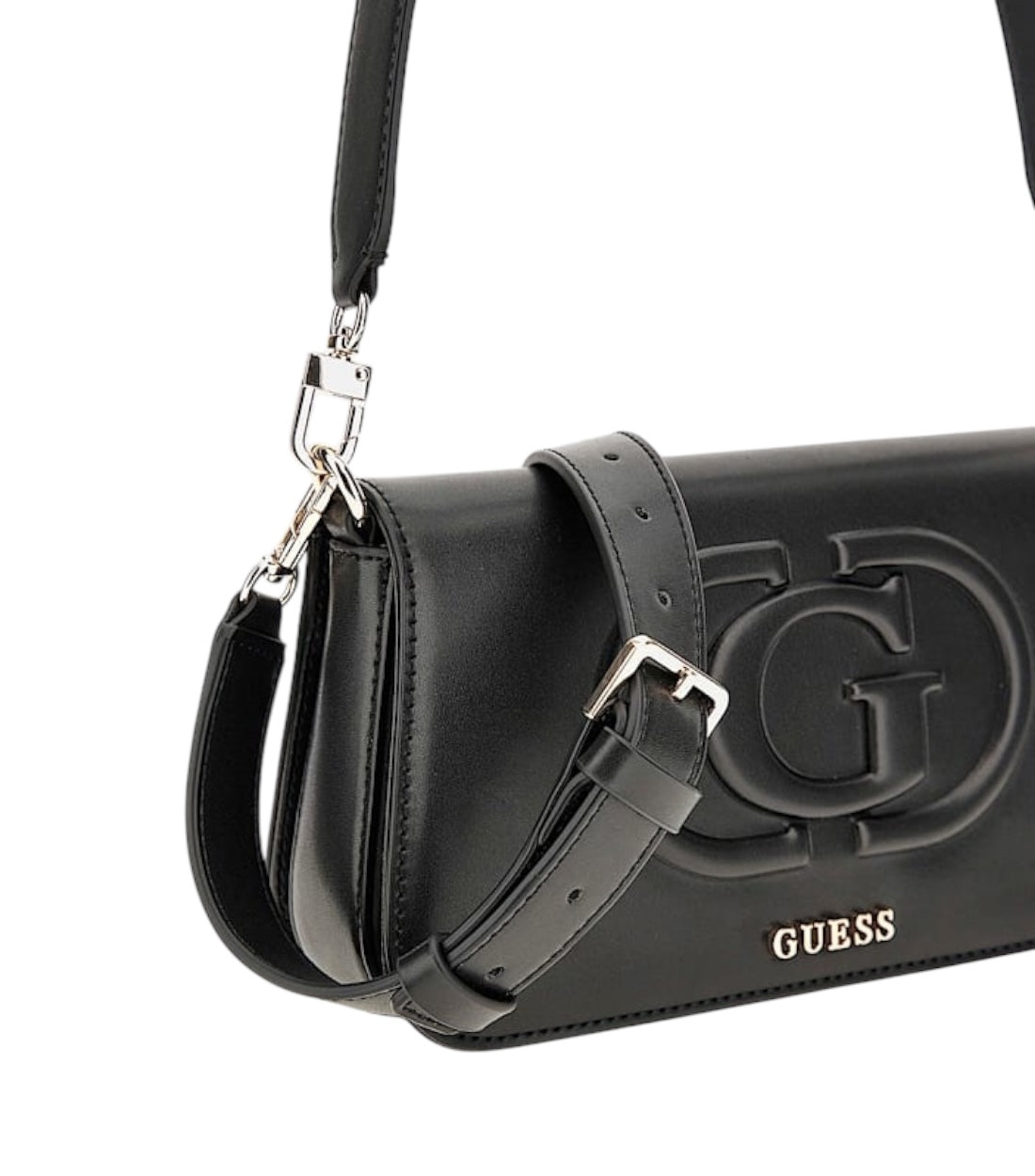 Guess Zwart Eco Mietta Flap Crossbody Tas