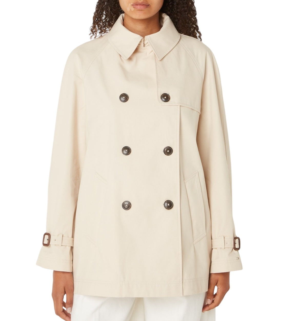 Tommy Hilfiger Beige Double-breasted Trenchcoat Met Steekzakken