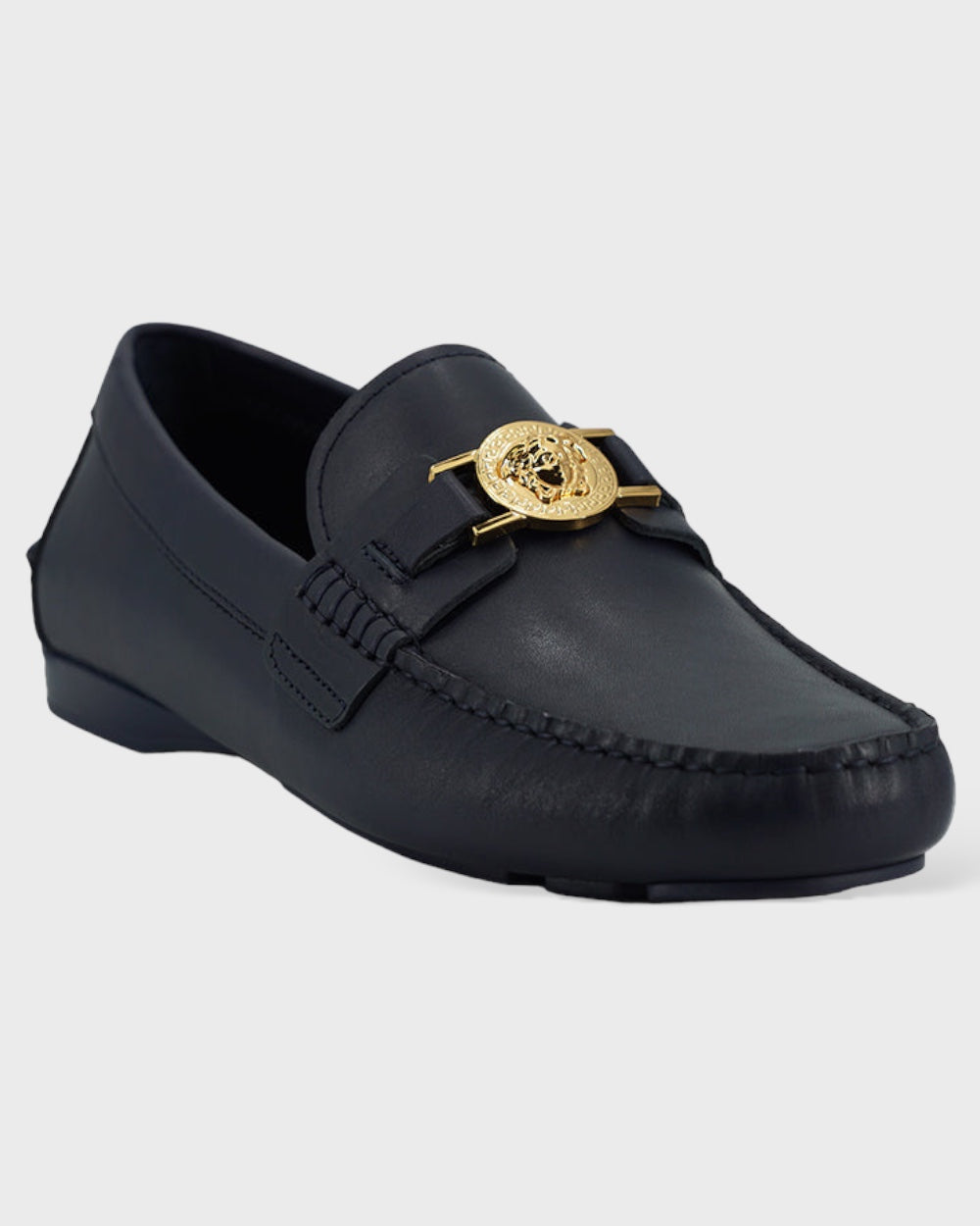 Versace Kalfsleren Loafers Blauw