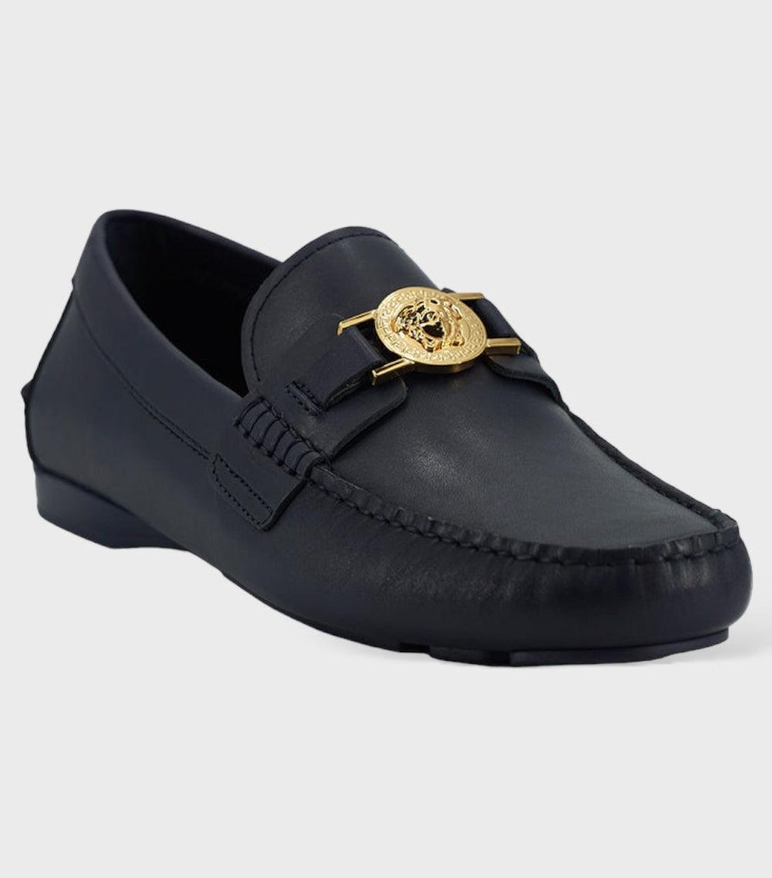 Versace Kalfsleren Loafers Blauw