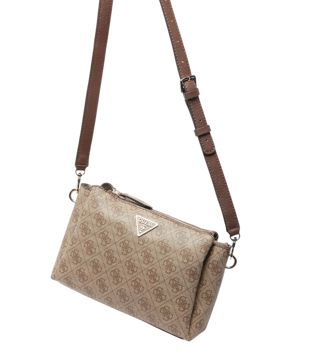 Guess Beige Noelle Tri Compartiment Crossbody Tas