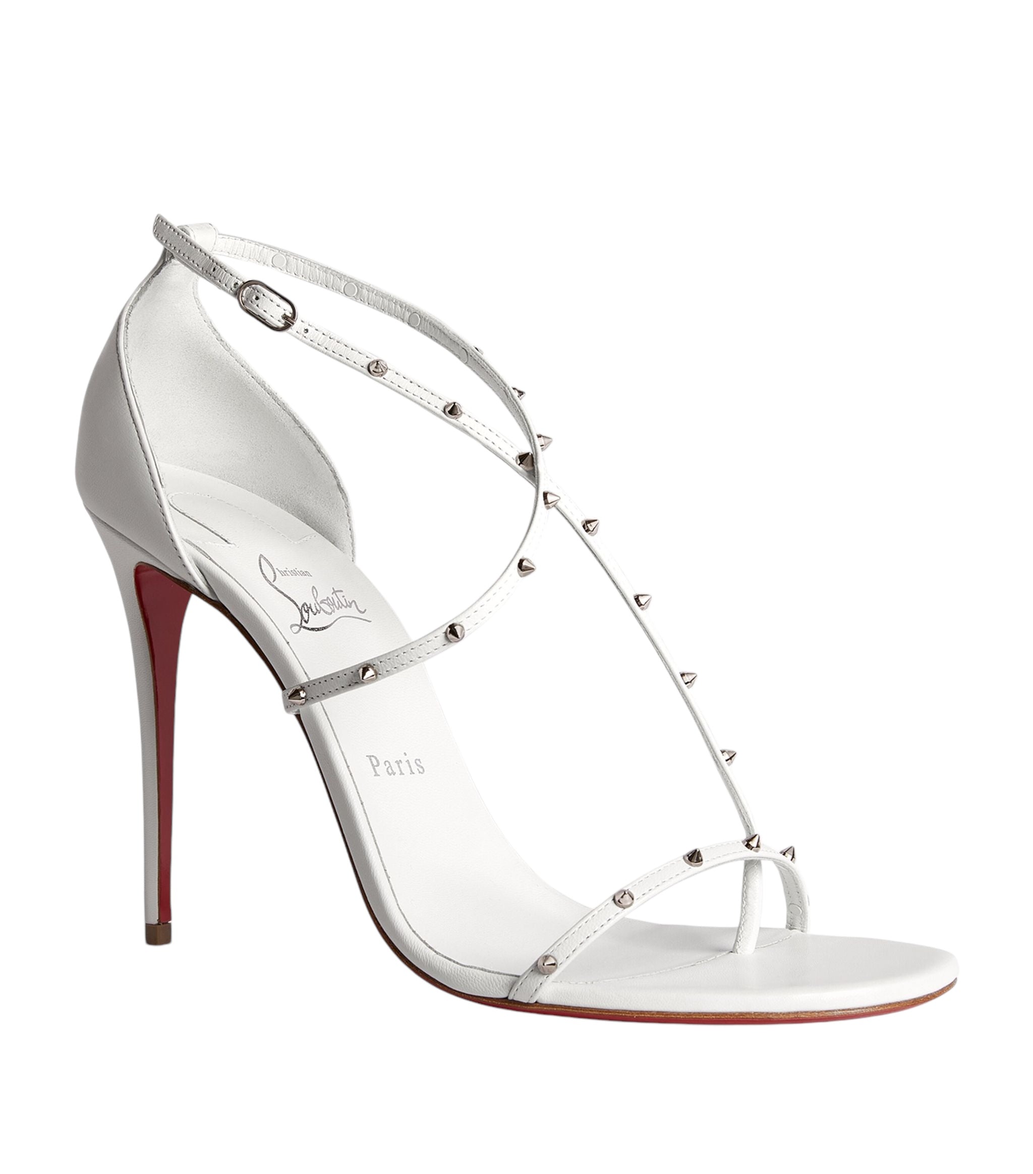 Christian Louboutin Riojana 100MM Wit Hakken Met Studs