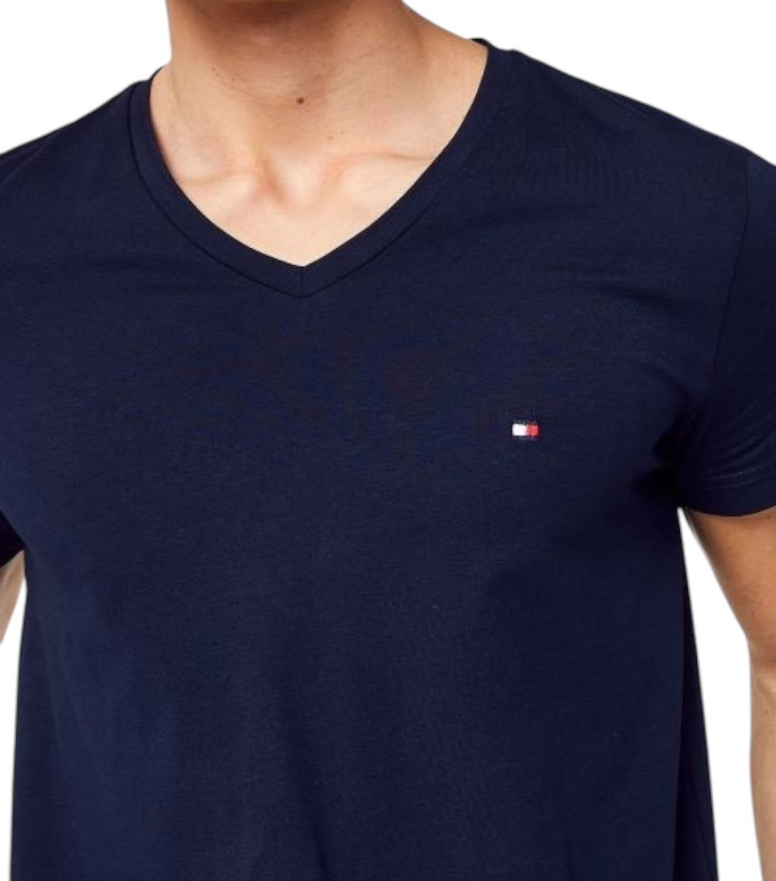 Tommy Hilfiger Jeans Blauw V-hals T-shirt