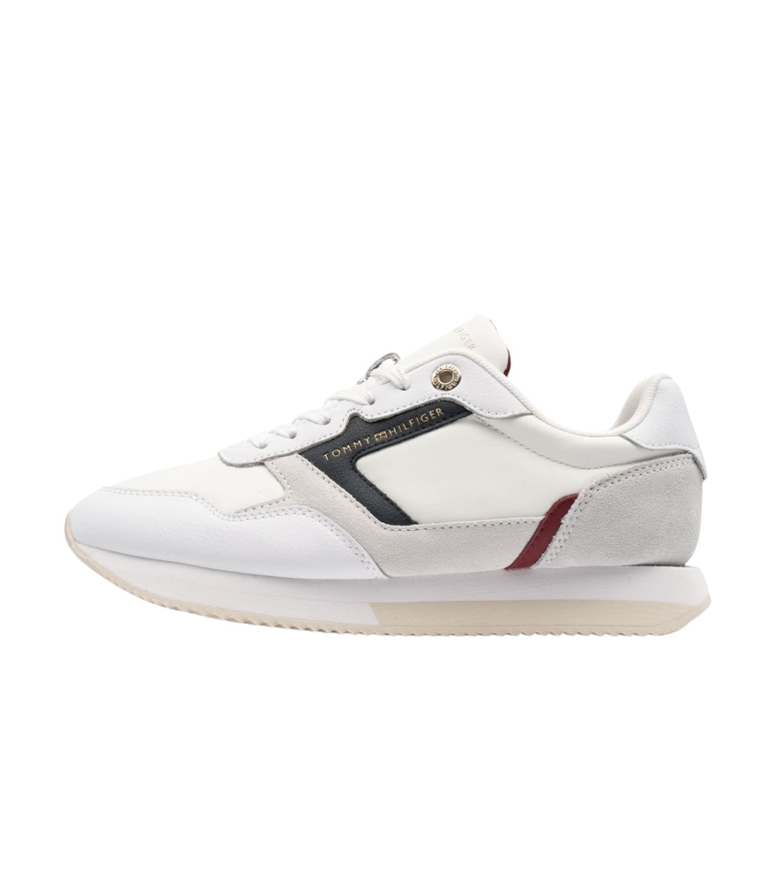 Tommy Hilfiger Chique Sneakers Met Contrasterende Veters