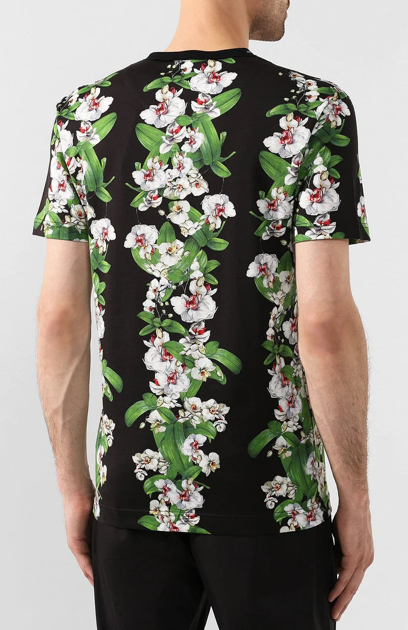 Dolce & Gabbana Zwart T-shirt met Bloemenprint