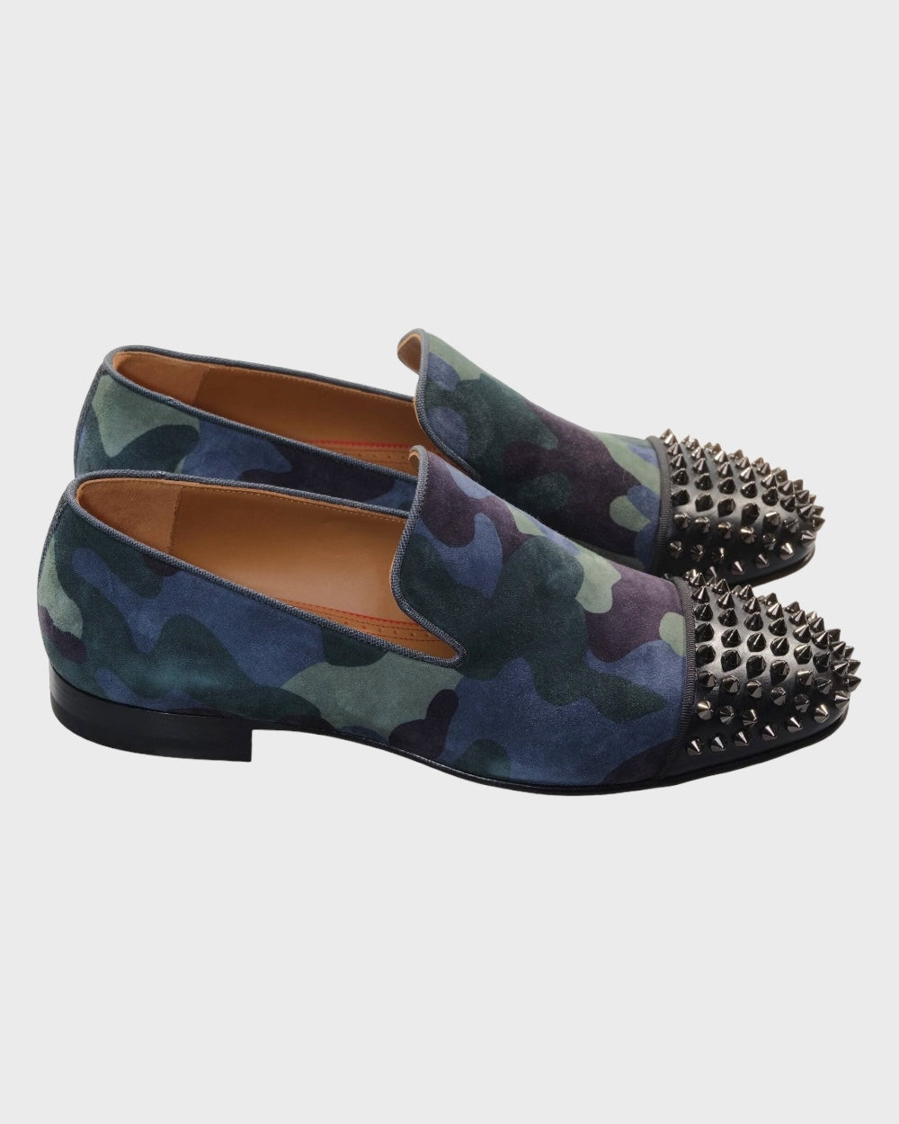 Christian Louboutin Spooky Camouflage Loafers Met Studs