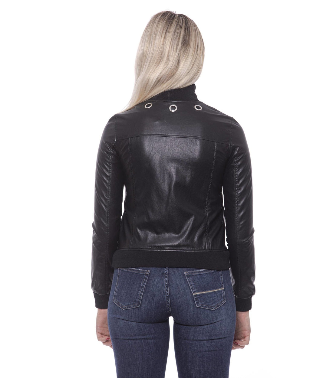 19V69 Italia Chic Eco-Leer Slimme Jacket met Studs