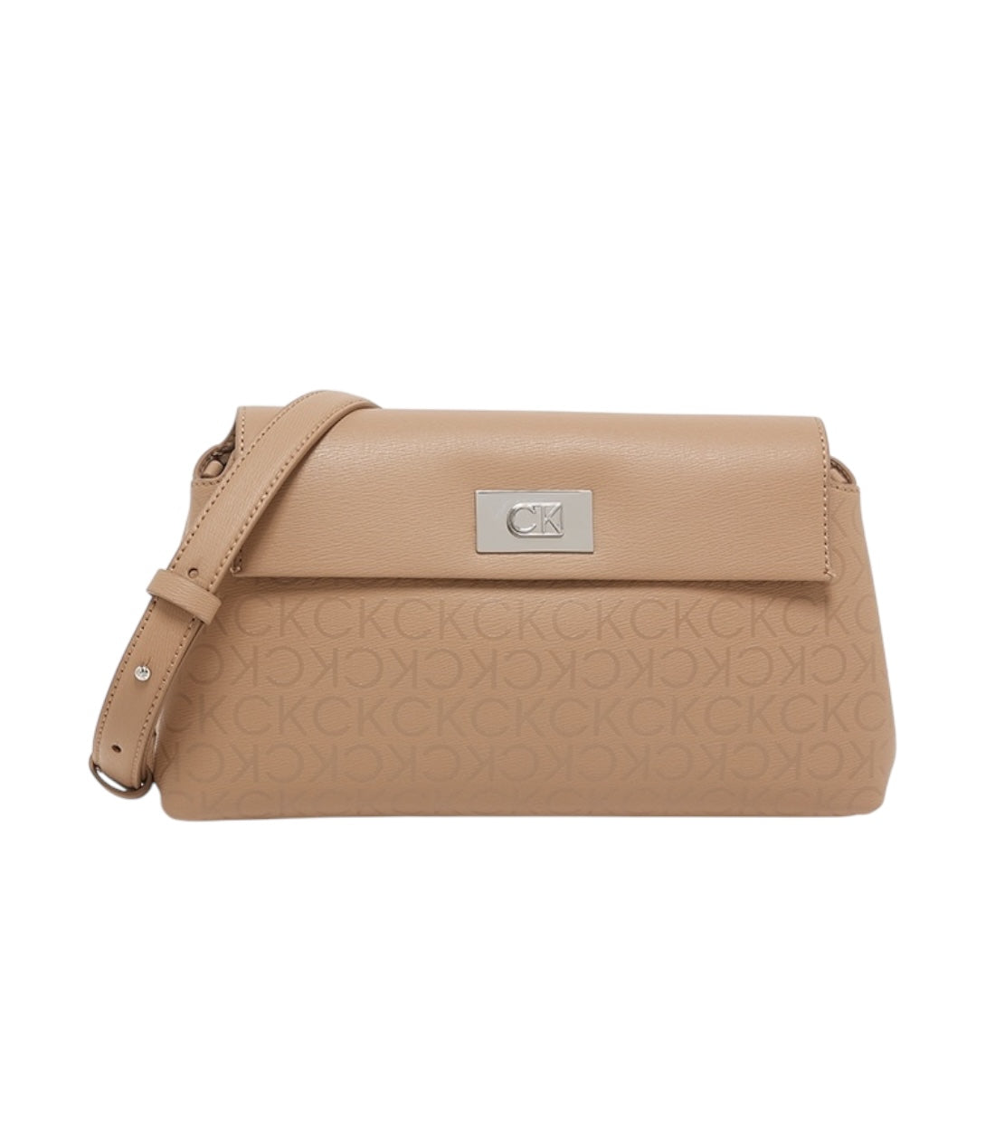 Calvin Klein Beige Logo Detail Schoudertas