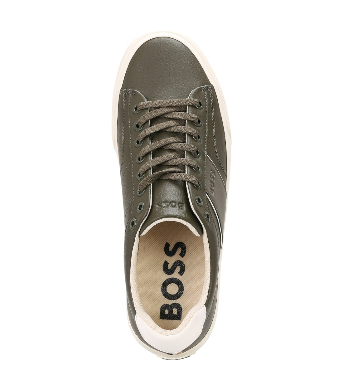 Hugo Boss Groen Leren Aiden Sneaker