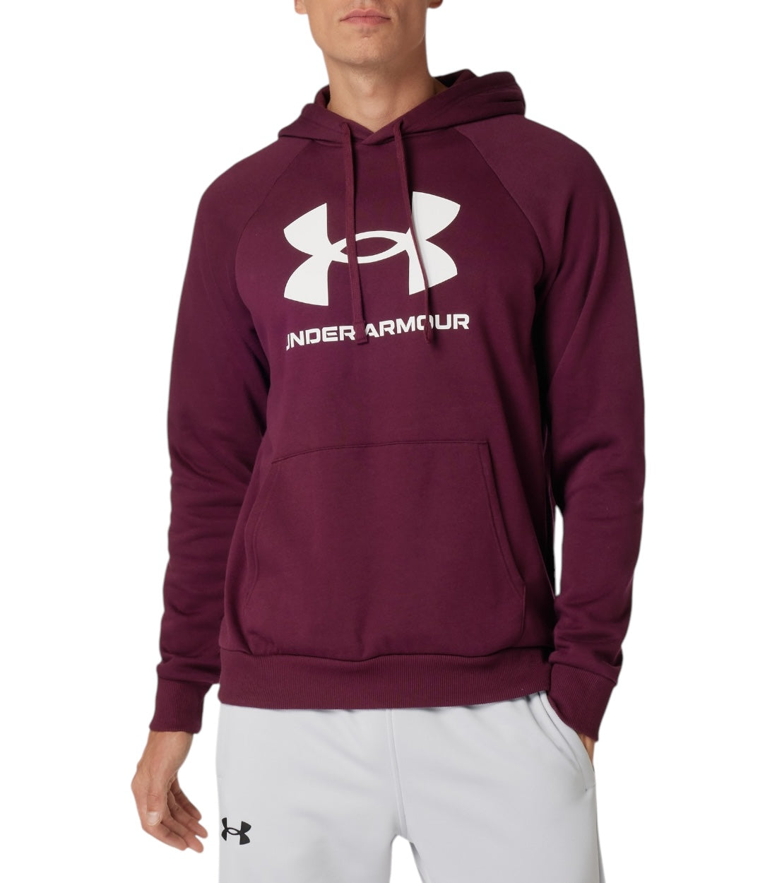 Under Armour Bordeaux Rival Hoodie Met Logo