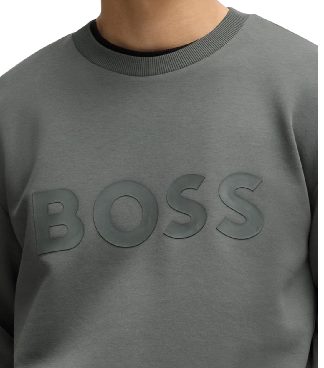 Boss Grijs Salbo Sweatshirt Met Logo