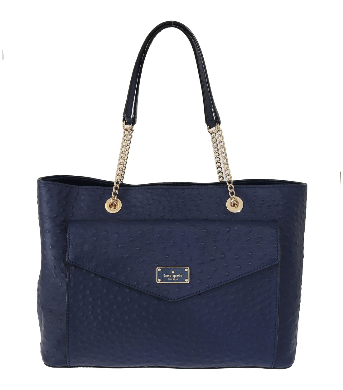 Kate Spade Blauw Elegant Ostrich Leren Handtas