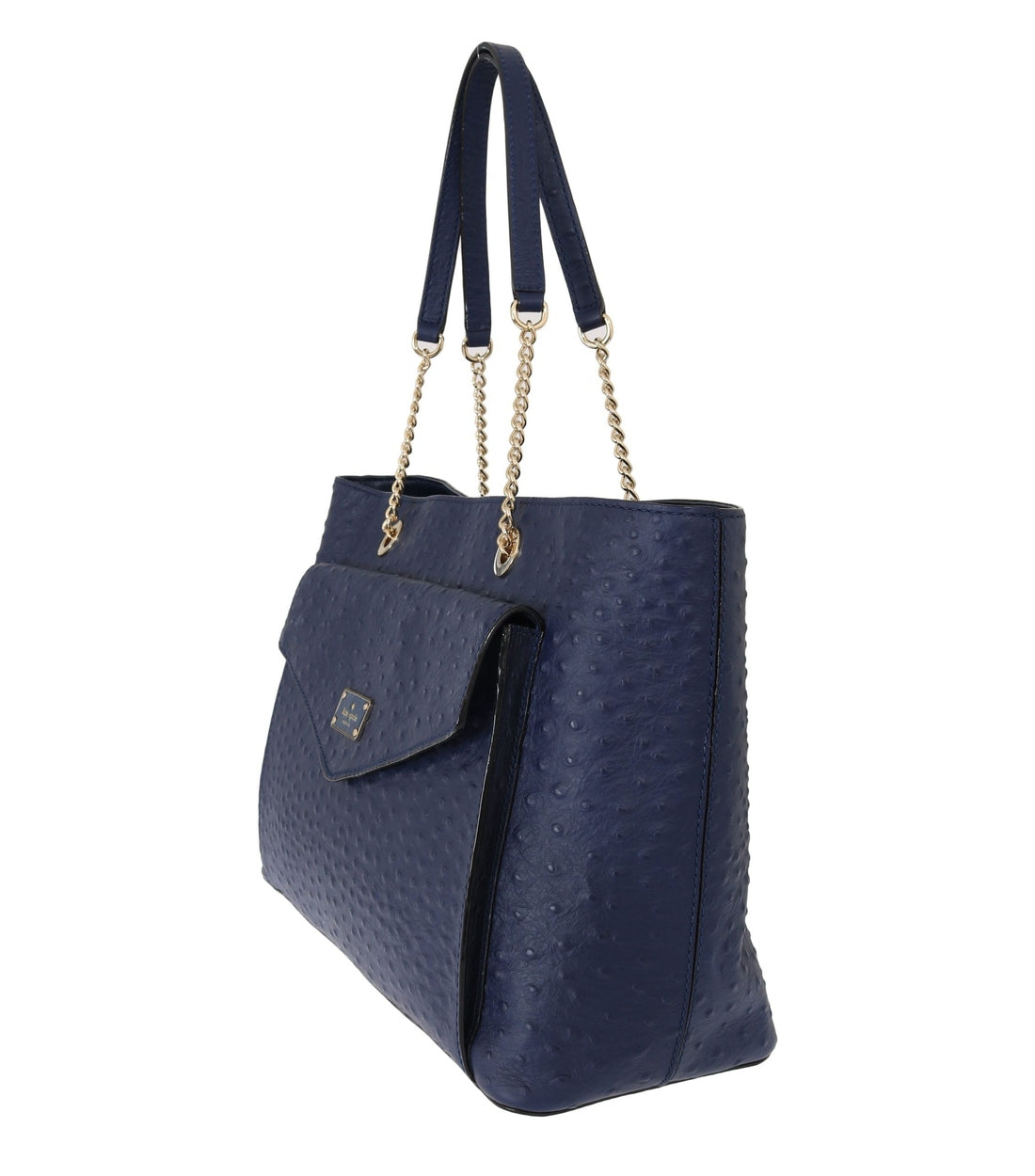 Kate Spade Blauw Elegant Ostrich Leren Handtas