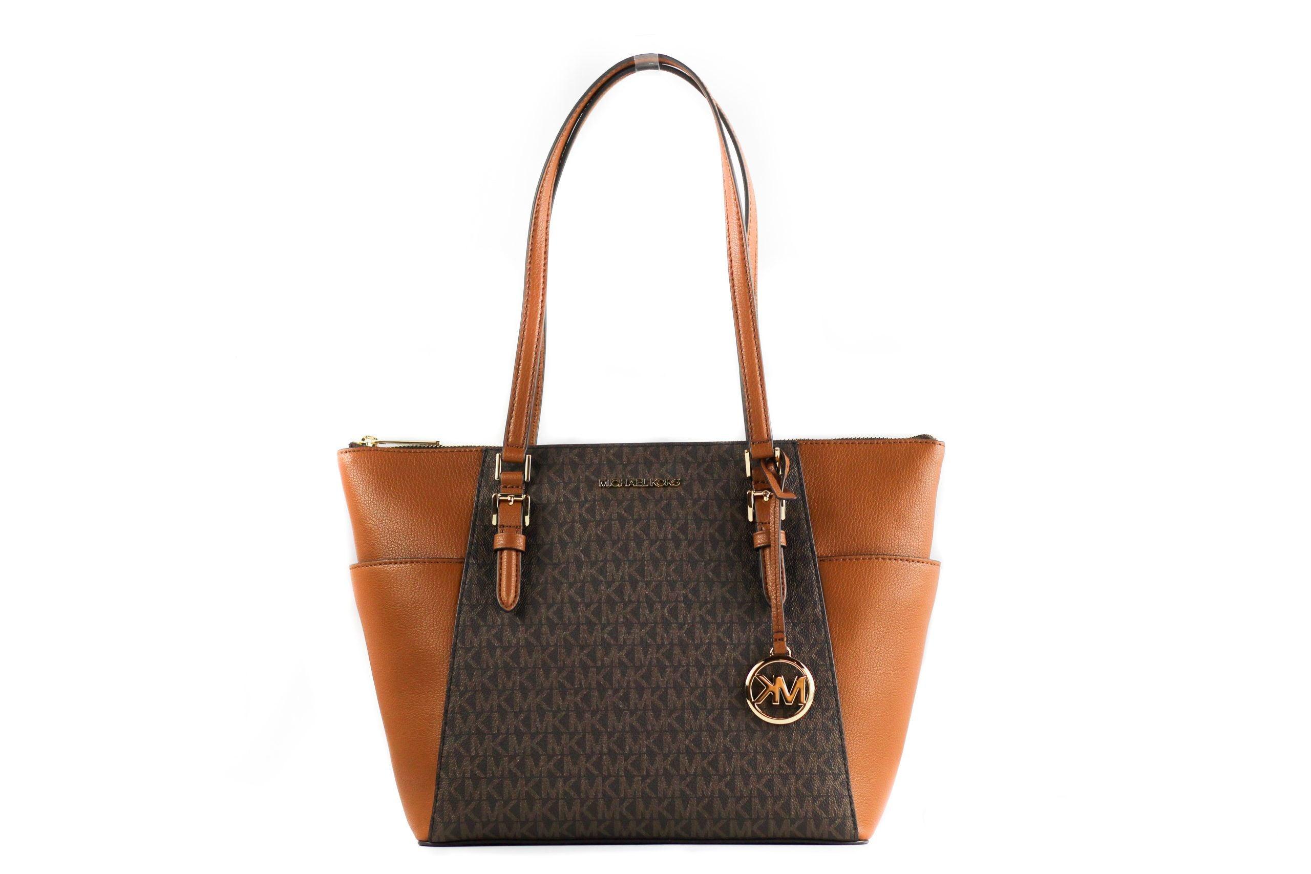 Michael Kors Bruin Charlotte Signature Handtas