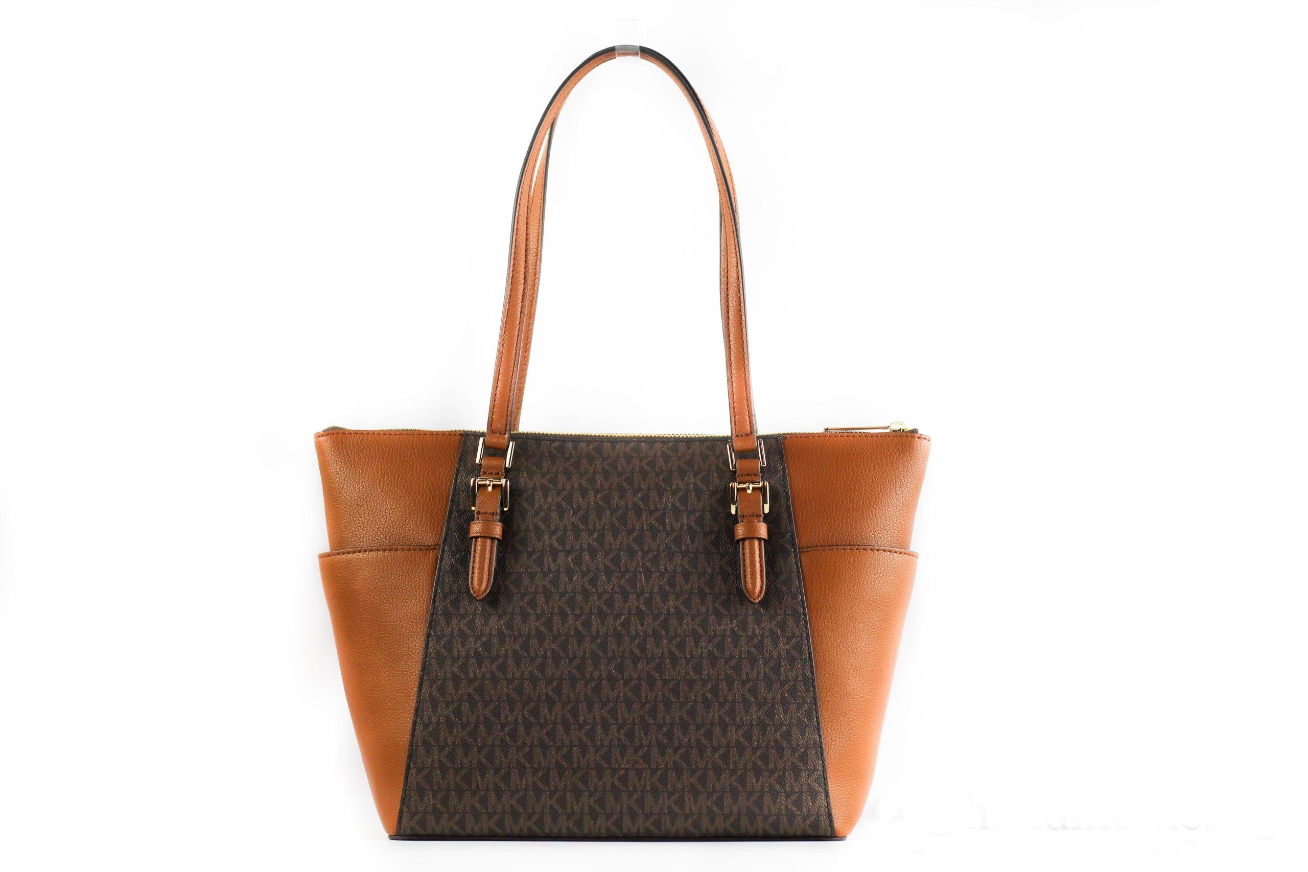 Michael Kors Bruin Charlotte Signature Handtas