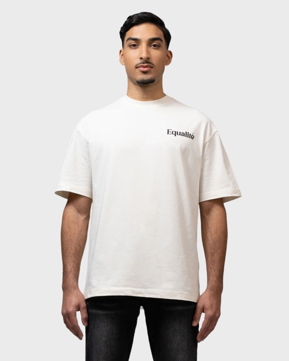 Equalite Leaves Oversized T-shirt Off-white Unisex