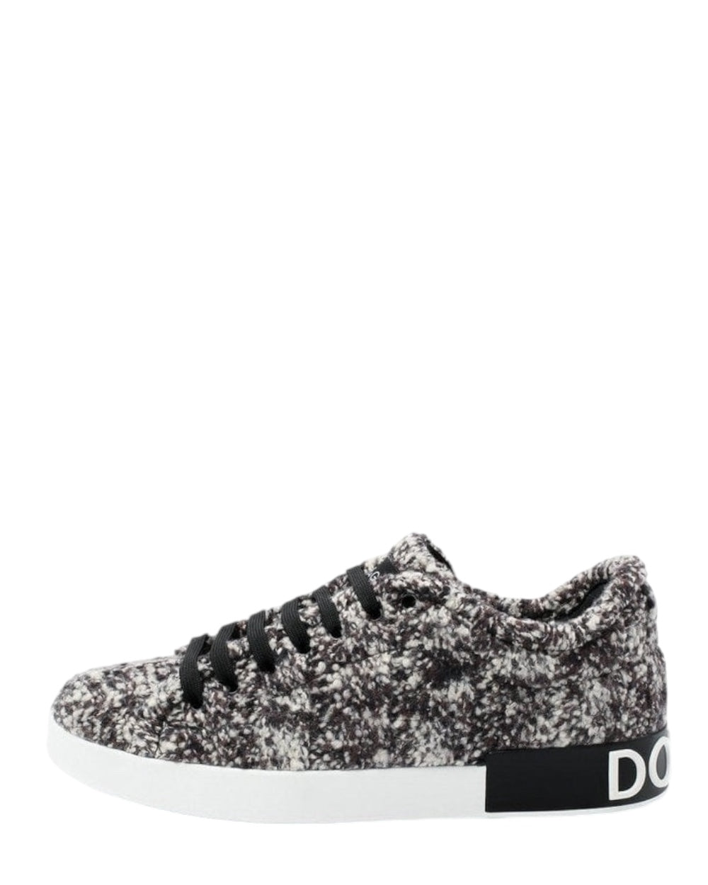 Dolce & Gabbana Zwart Wit Wool Sneakers