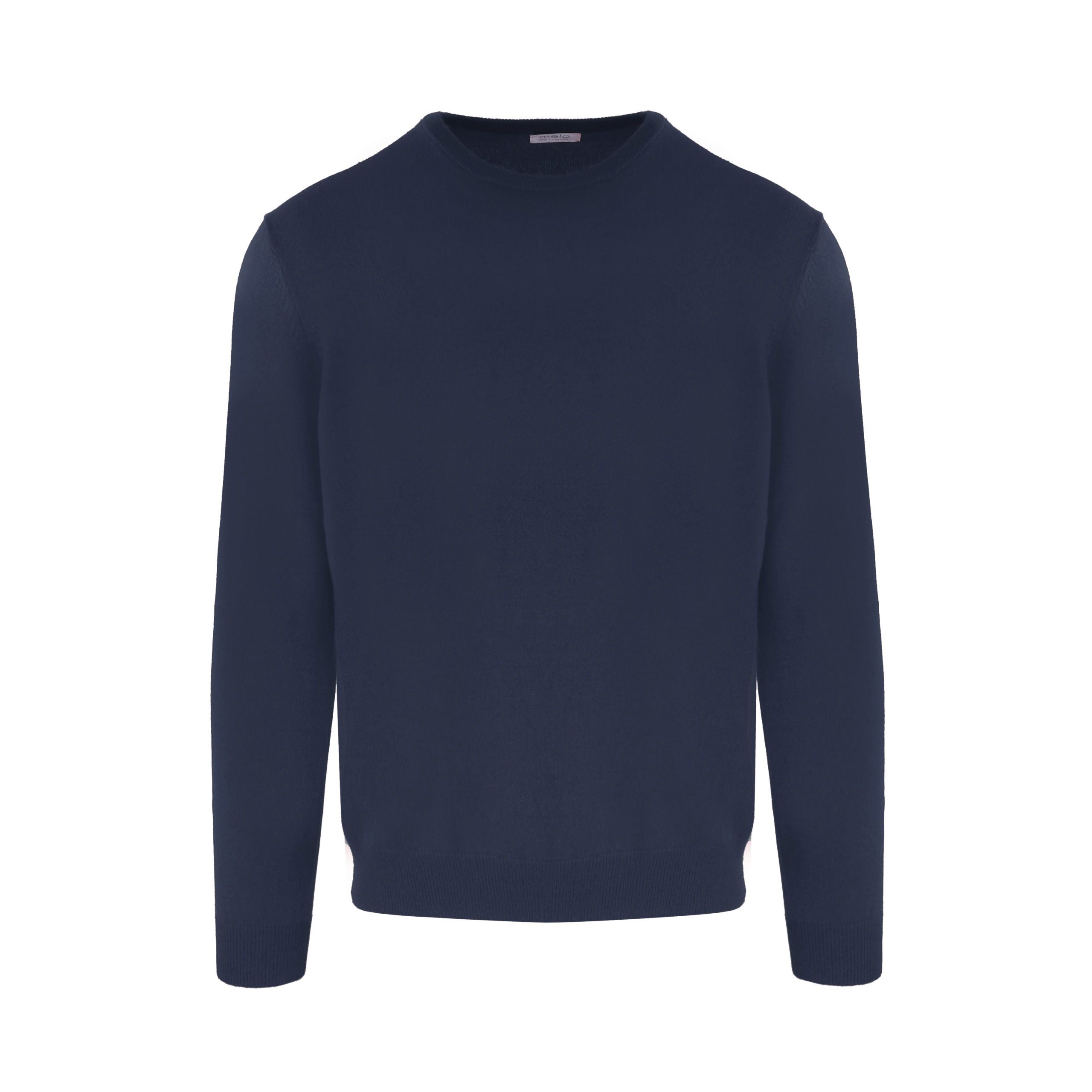 Malo Elegante Cashmere Rondhals Trui in Chic Blauw