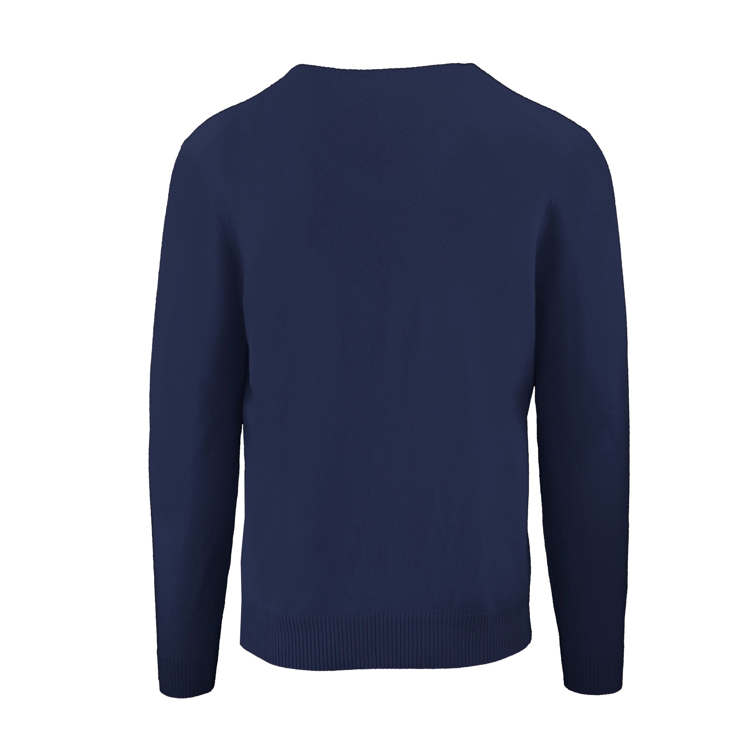 Malo Elegante Cashmere Rondhals Trui in Chic Blauw