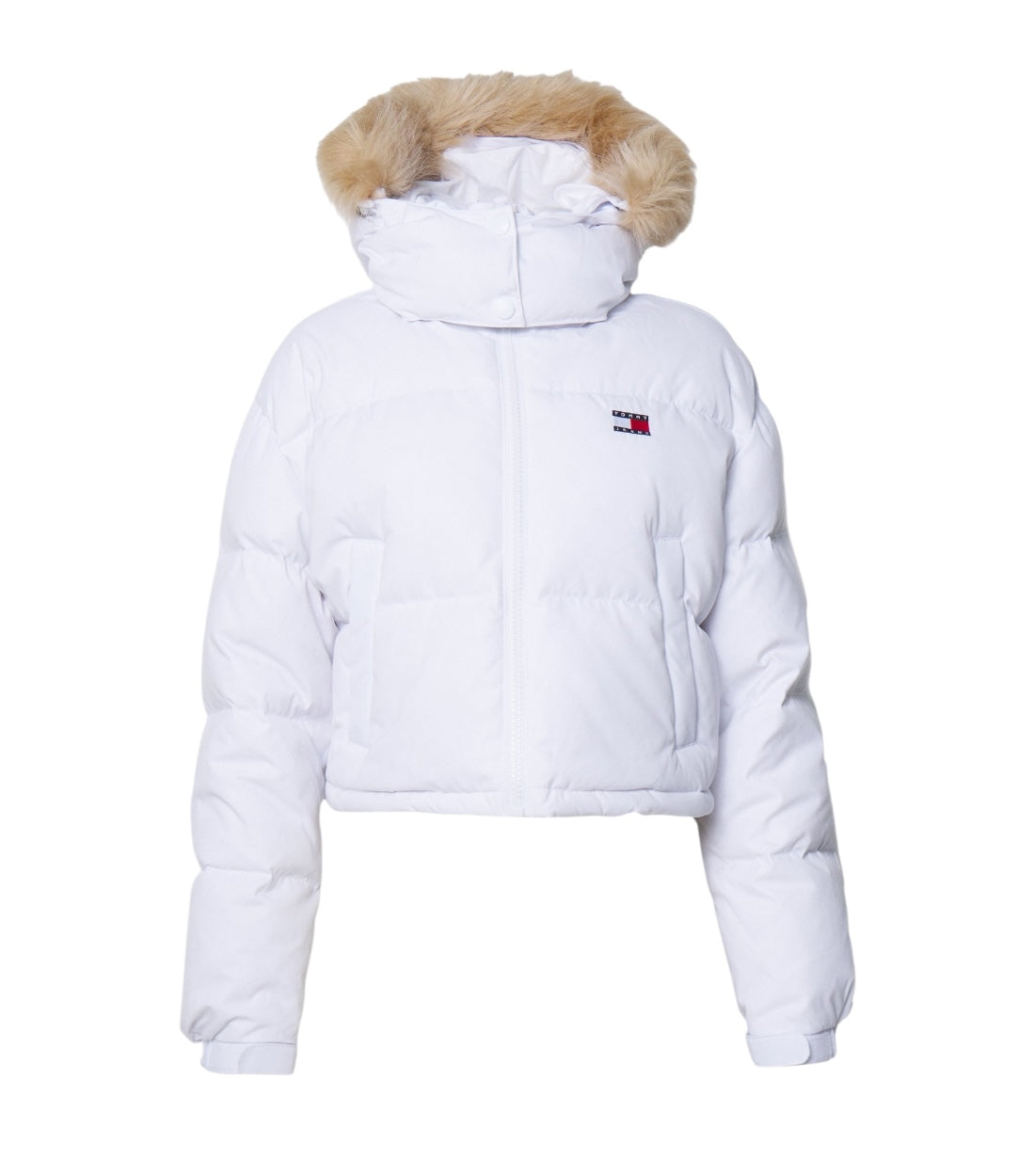 Tommy Hilfiger Wit Alaska Hood Gewatteerde Jas