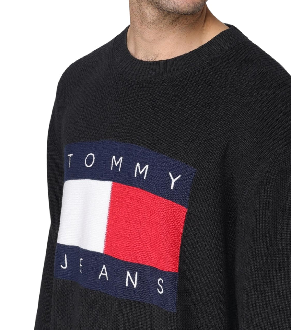 Tommy Hilfiger Jeans Zwart Gebreide Trui