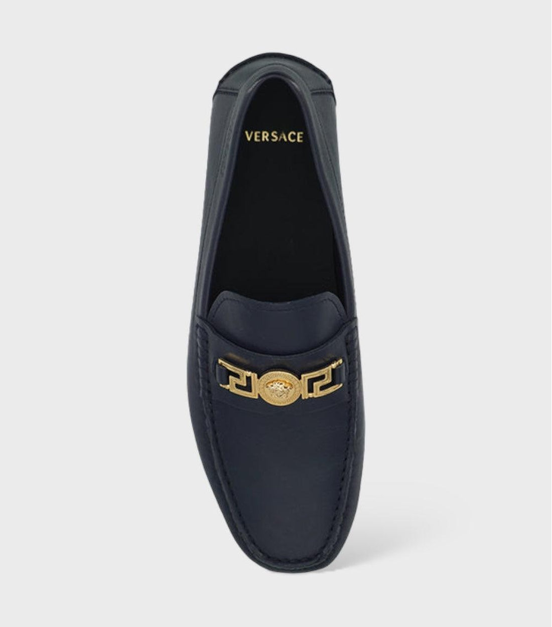 Versace Kalfsleren Loafers Blauw