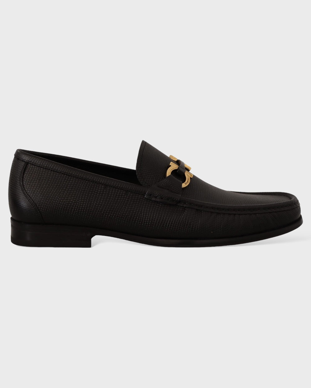 Salvatore Ferragamo Kalfsleer Moccasins Loafers Schoenen Zwart