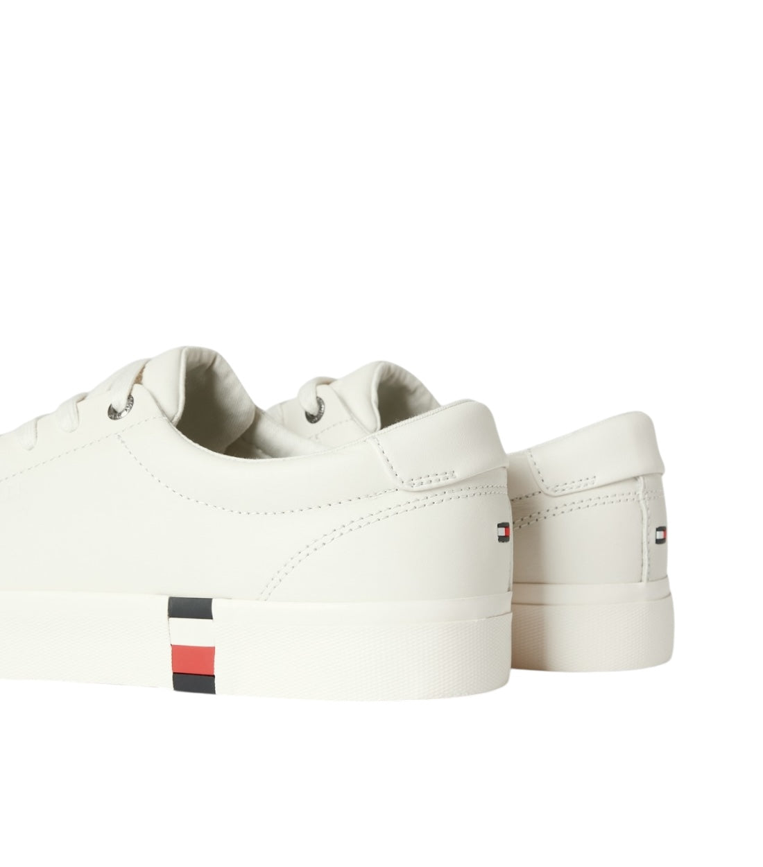 Tommy Hilfiger Off-White Corporate Sneakers Met Labeldetails