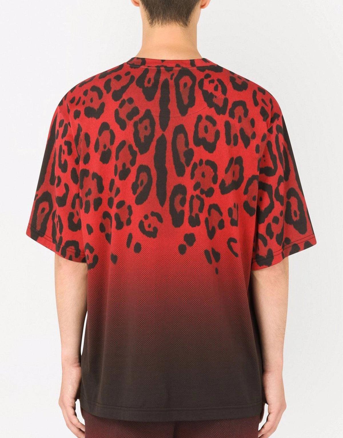 Dolce & Gabbana Rood Leopaard T-shirt