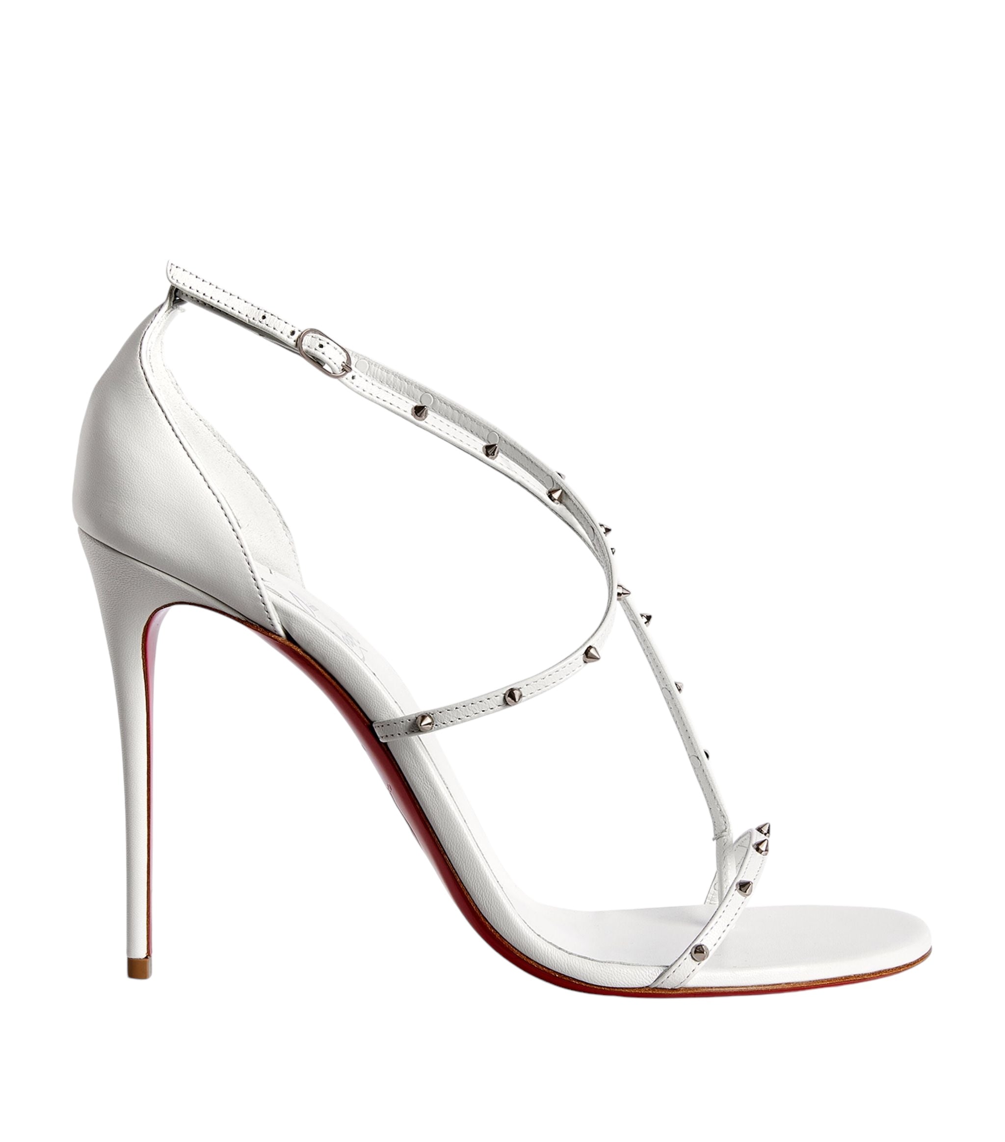 Christian Louboutin Riojana 100MM Wit Hakken Met Studs