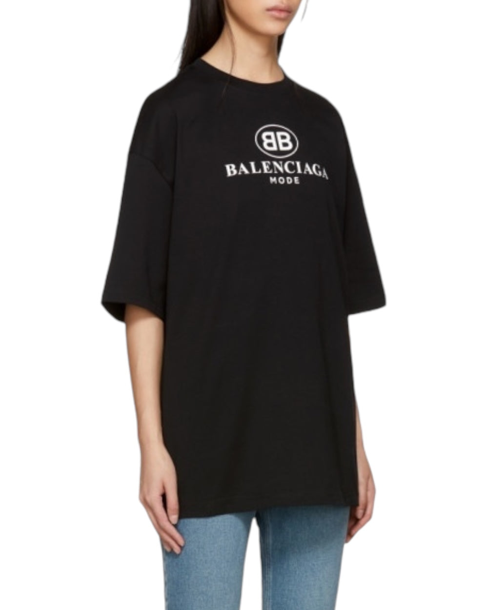 Balenciaga Zwart BB Logo Oversized T-shirt