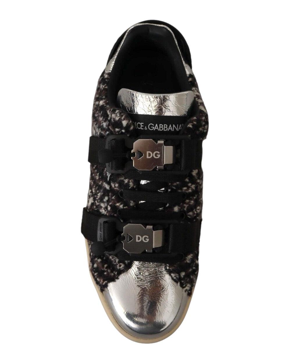 Dolce & Gabbana Zilver Wool Sneakers