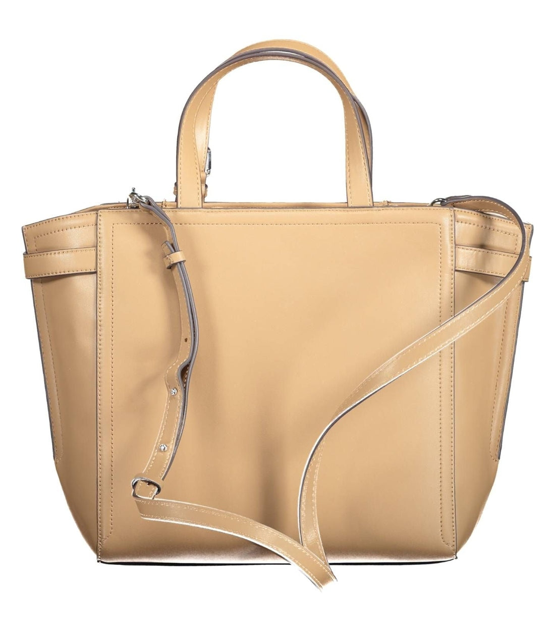 Calvin Klein Elegante Bruine Schoudertas met Verstelbare Strap