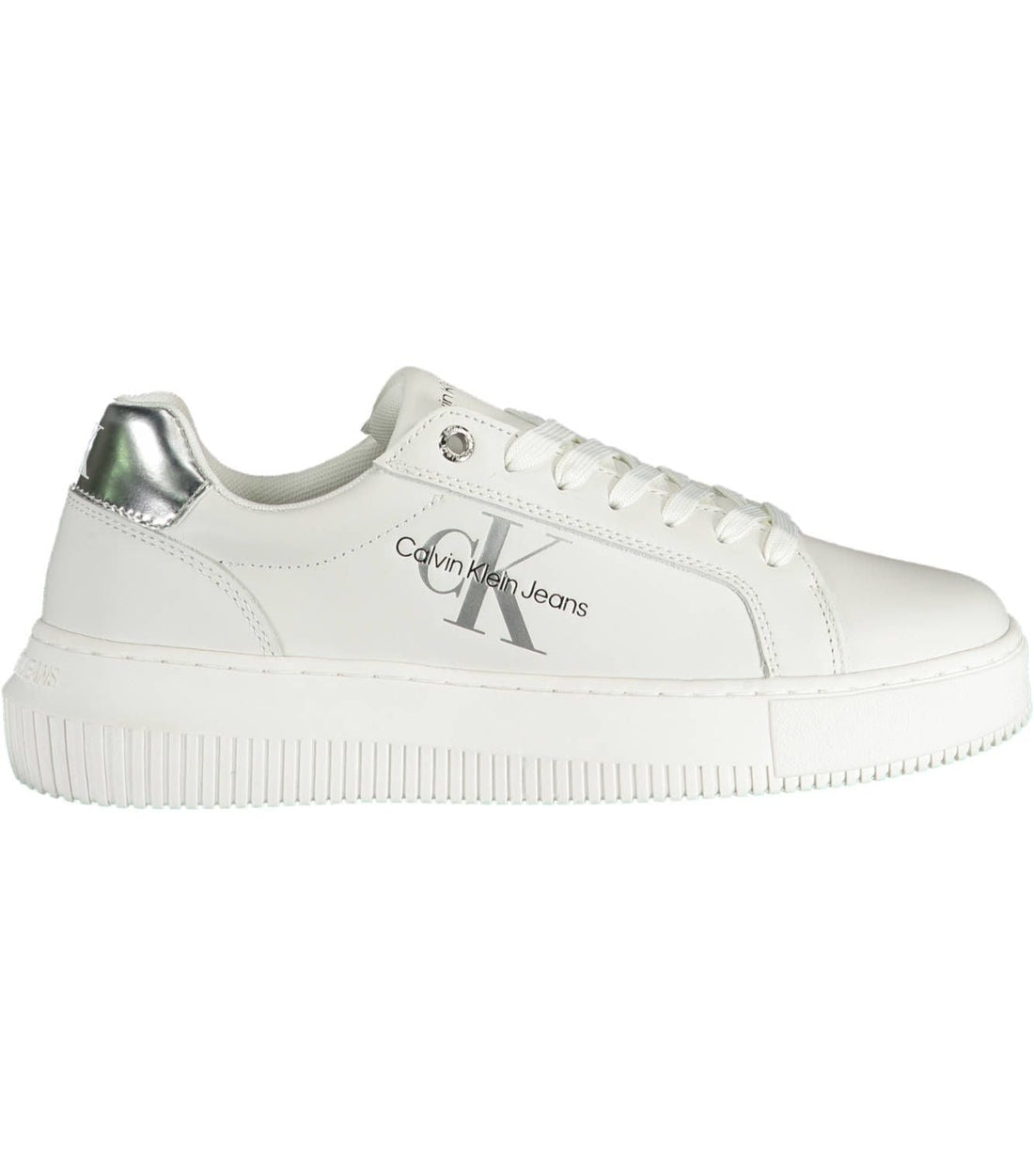 Calvin Klein Chique Witte Contrasterende Sneaker