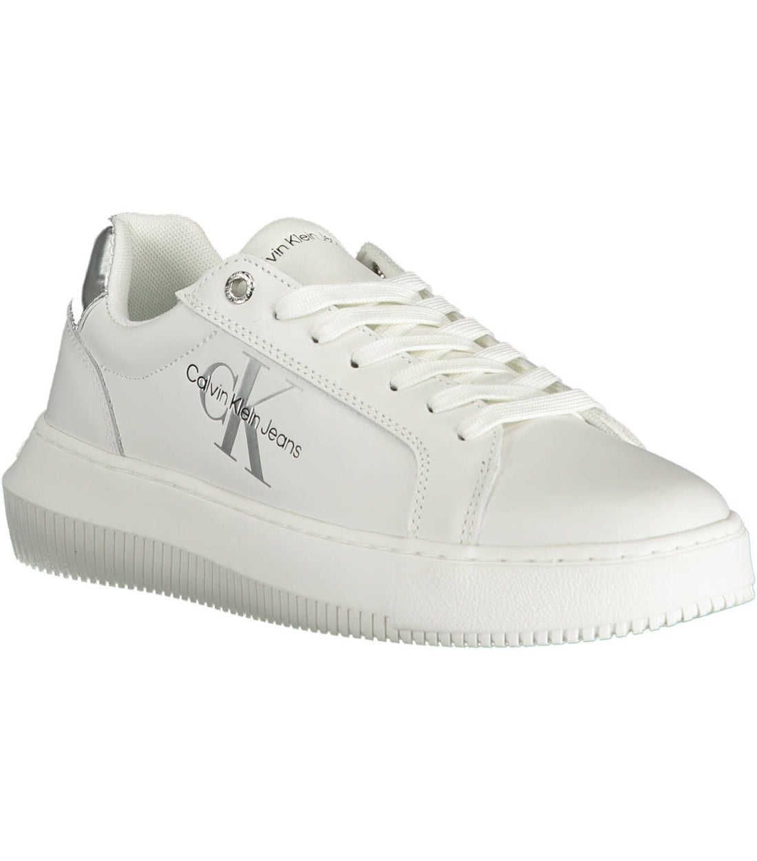 Calvin Klein Chique Witte Contrasterende Sneaker