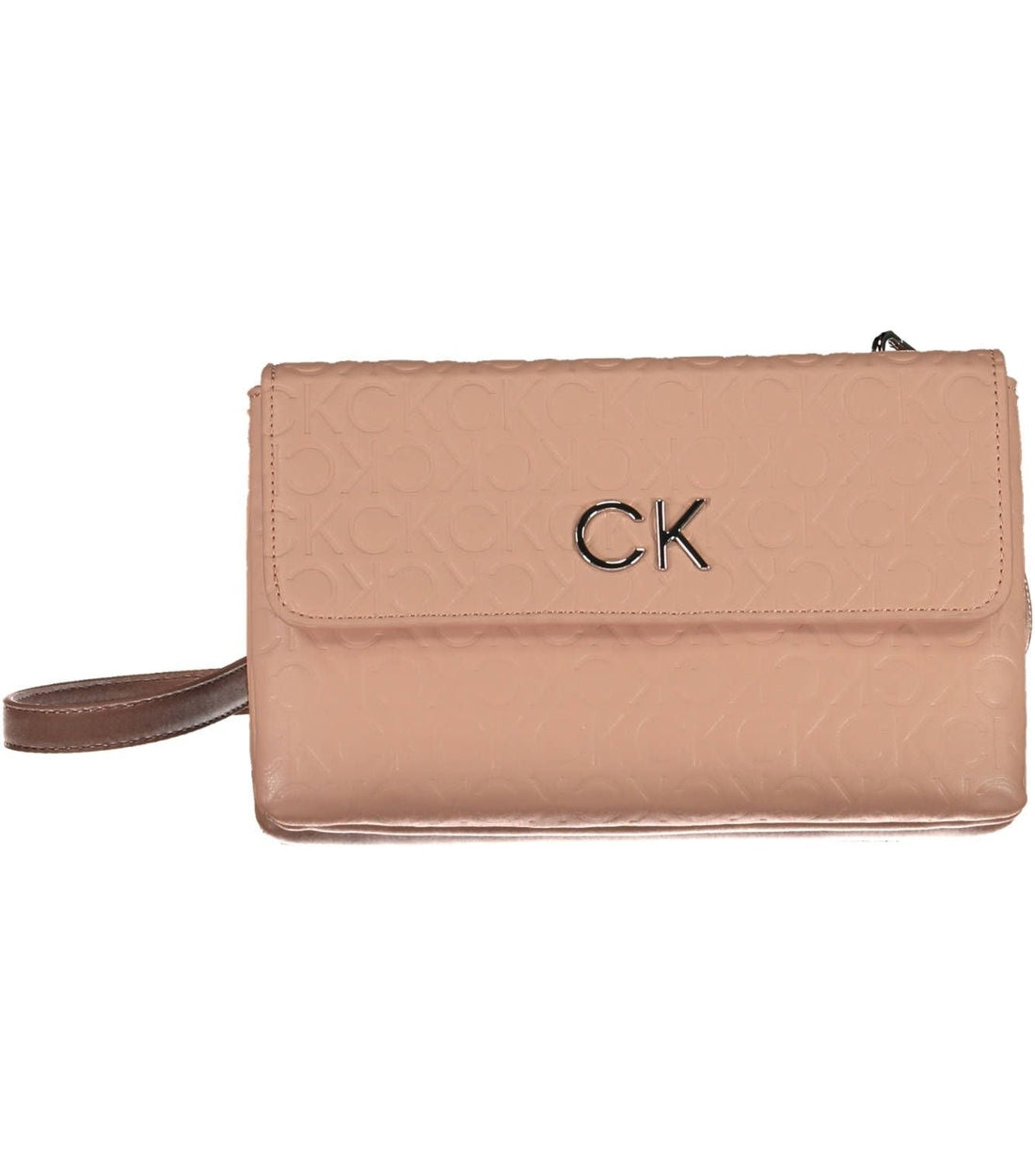 Calvin Klein Elegante Roze Schoudertas met Dubbele Compartment