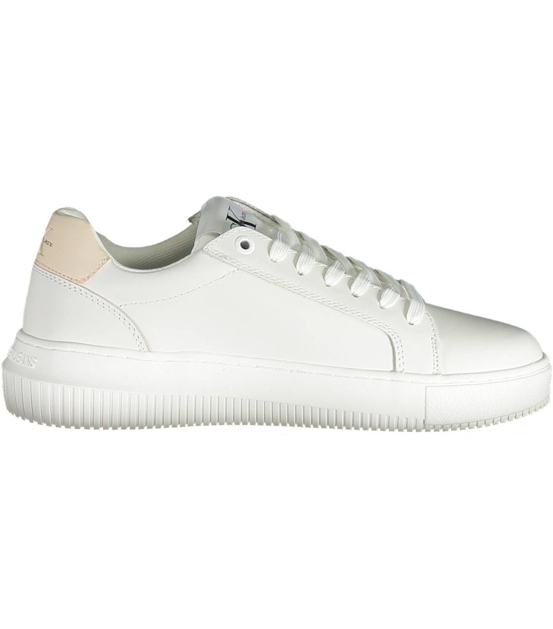 Calvin Klein Eco-Conscious Witte Sneakers Met Contrasterende Accenten