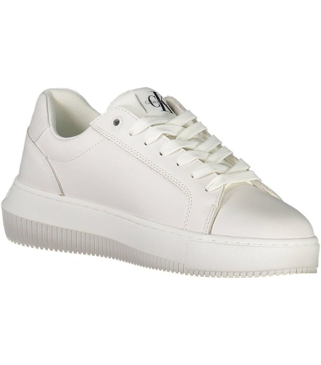 Calvin Klein Eco-Conscious Witte Sneakers Met Contrasterende Accenten